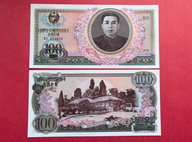 North  Korea. 100 Won   1978. ( uncirculated )