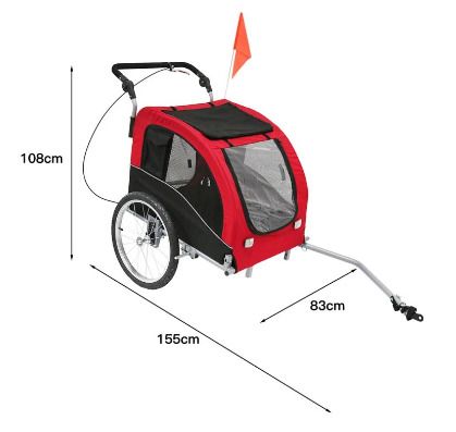 BRAND NEW Mobile Tool Cart Collapsible Dog Trailer Pet Trailer Dog Outdoor Travel Foldable Three-wheeled Bicycle Rear-mounted Pet