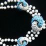 Vintage Beaded Crystal with Spiral Rope Necklace Image 7