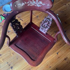 Highly carved Chinise corner arm chair