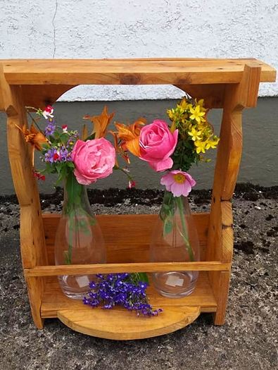 Rustic floating / stand flower vases / display