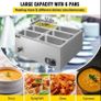 NEW 6 Pan Commercial Food Warmer Electric Steam Table 1200W Professional Countertop for Restaurant 220v Image 2