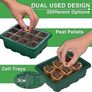 NEW SALE | Seed Trays with Grow Light, 6 Pack Propagator with Timing Controller Adjustable Brightness, Thicken Seedling Trays with Humidity Domes Heightened Lids for Greenhouse & Gardens, Gift Box Image 2