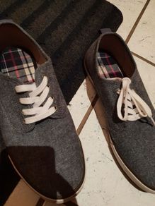 H&M blue grey mens shoes