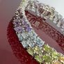Silver Gemporia Multi-Gemstone Triple Row Bracelet Image 6