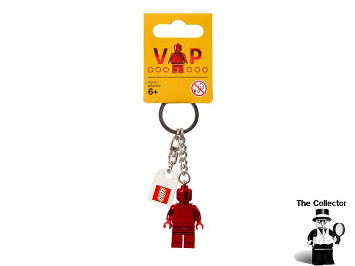 LEGO VIP Chrome Red Key Chain Yellow Label 5005205 This Is A Promotional Lego Item You Can Not Buy In Shops Brand New With Factory Sealed