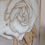 Original Mixed-Media Botanical Painting on Canvas - White & Gold Textured Floral Wall Art Image 4