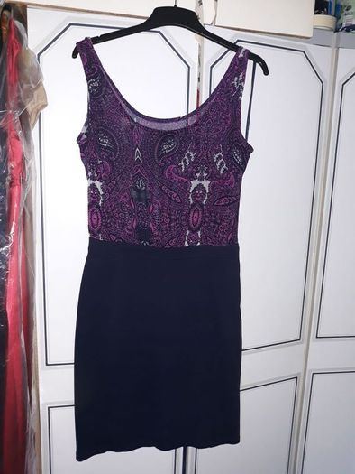 MANGO dress. Pink and Navy.