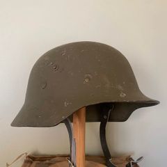 Original WW2 Hungarian M35/38 Steel Helmet. Finnish Postwar Refurb. Size 66. Complete. Militaria