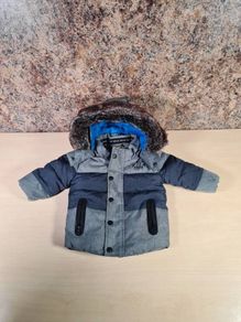 Junior Timberland Baby coat padded puffer jacket with fur hood Size 9M months winter