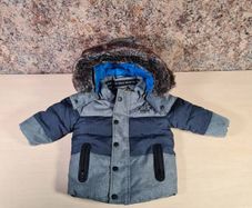 Junior Timberland Baby coat padded puffer jacket with fur hood Size 9M months winter
