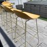 Set of 4 Yellow Bar Stools Image 3