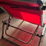 garden sun bed foldable red Image 3