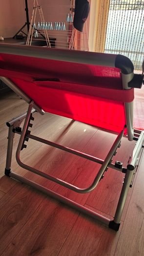 garden sun bed foldable red