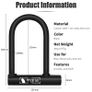 WEST BIKING Bicycle U Lock Anti-theft MTB Road Mountain Bike Lock Bicycle Accessories U-Locks Cycling Steel Security Bike Locks Image 2