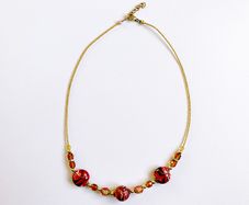 Amber costume necklace