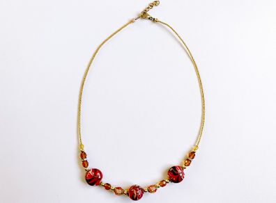Amber costume necklace