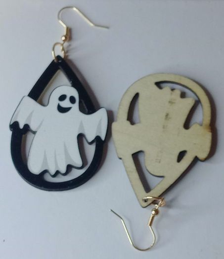 Halloween Friendly Ghost Waterdrop Earrings