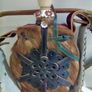 Vintage Hungarian Folk Art Canteen Flask Image 3