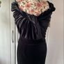 dress Bnwt freesize black velvet Bardot shoulder Image 2