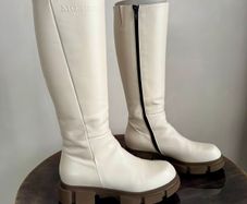 Boots Cream Leather