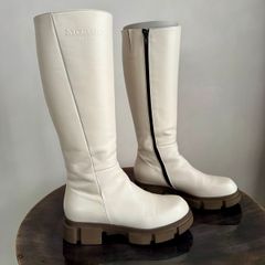 Boots Cream Leather