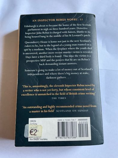 Ian Rankin Inspector Rebus crime series x 6 books