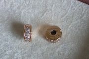 Pandora pave rose gold 14k plated charm clips   perfect condition