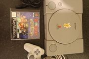 Playstation 1 with controller and game