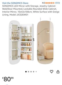 Mirror with lockable storage - can hang on door
