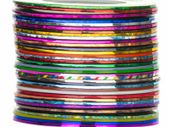 35 Pcs Mixed Colors Nail Striping Tape Line Rolls Nail Art