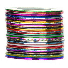 35 Pcs Mixed Colors Nail Striping Tape Line Rolls Nail Art