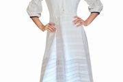 Vintage eyelet fit-and-flare handmade dress