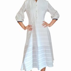 Vintage eyelet fit-and-flare handmade dress