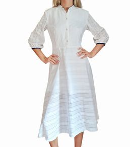 Vintage eyelet fit-and-flare handmade dress