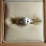 Vintage 925 Sterling Silver Ring with Stone Detailing size K - 1,8g Image 2