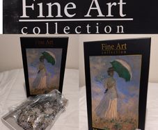 Monet Woman with Parasol 1000 Piece Puzzle, fine art collection