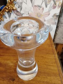 Studio Hand Blown Free Form Vase. Very Heavy.