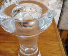 Studio Hand Blown Free Form Vase. Very Heavy.