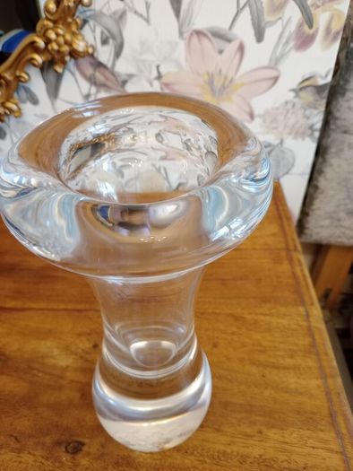 Studio Hand Blown Free Form Vase. Very Heavy.