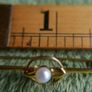 Vintage 9ct Gold 375 Gold Faux Pearl Brooch | Retro Jewelry 1,9g Image 9