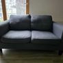 Dark Grey 2 Seater Modern Fabric Sofa Image 2
