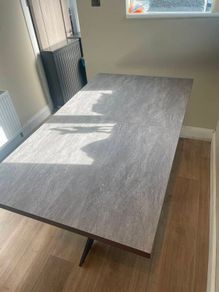 ARK Extendable Grey Kitchen table with bench