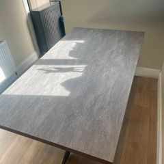 ARK Extendable Grey Kitchen table with bench