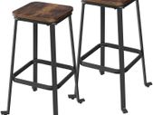 _Bar stools, set of 2 High chairs, with backrest