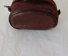 Vintage Travel Shoe Care Kit. Bag, brush, Shoe horn, cloth.