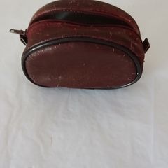 Vintage Travel Shoe Care Kit. Bag, brush, Shoe horn, cloth.