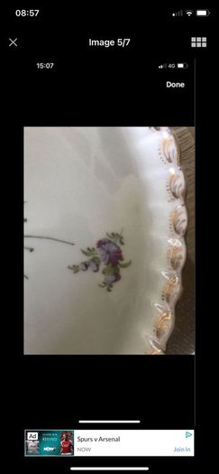 Large Hand painted Meissen Dish