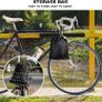 Bike Cover for 2 Bikes Waterproof 210T Bicycle Cover Outside Storage UV Protection Windproof Dustproof with Lock Hole for Mountain Bike Road Bike 78.7 x 27.5 x 44 inch Image 8