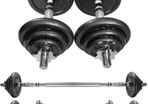 20kg Cast Iron Adjustable Dumbbell Set Hand Weight with Solid Dumbbell Handles Changed into Barbell Handily Perfect for Bodybuilding Fitness Weight Lifting Training Home Gym (FREE POSTAGE)